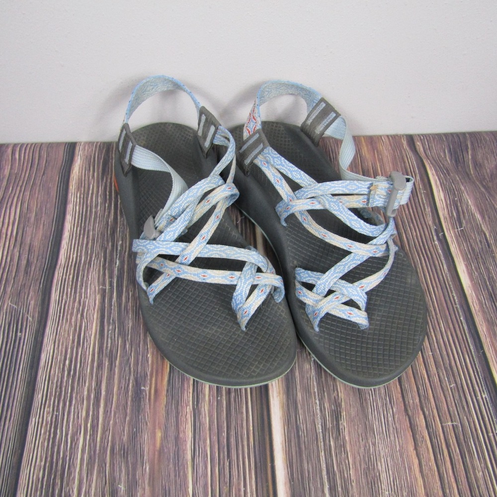 Chaco Sandals Womens Size‎ 6 Gray Blue Z Strap Toe Loop Hiking Sport Outdoor